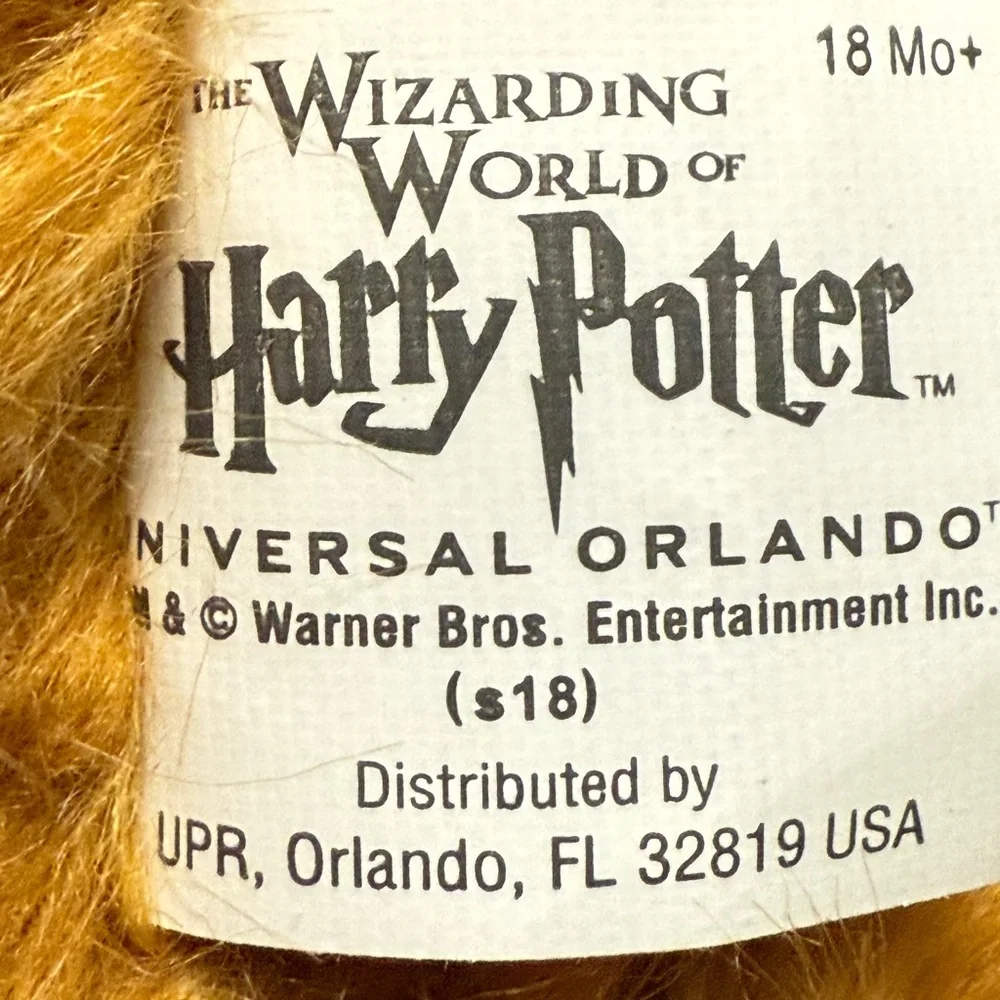 Harry Potter Wizarding World Crookshanks Plush Orange Stuffed Cat Toy